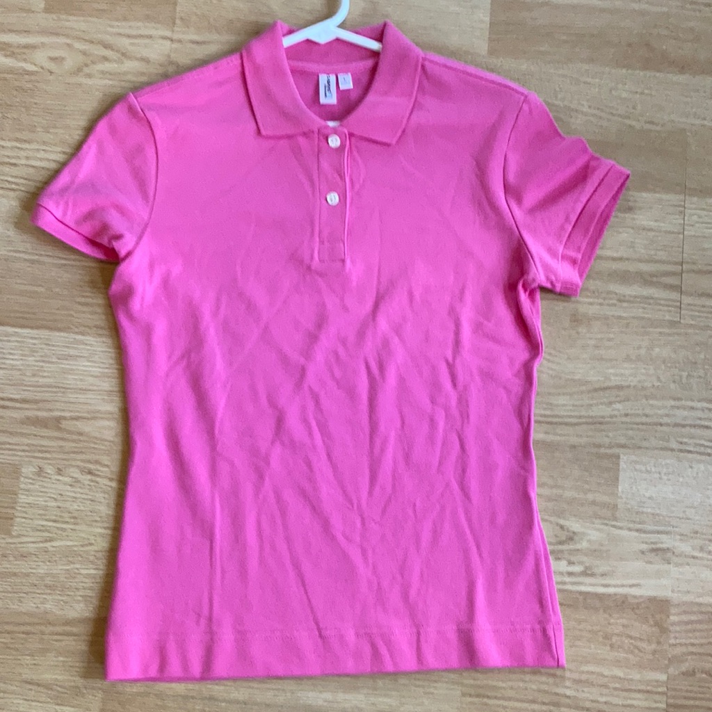 District Threads Ladies Pink Polo Shirt District Threads Ladies Pink Polo Shirt